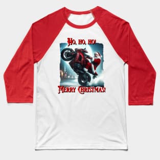 Ho Ho Ho Wheelie Baseball T-Shirt